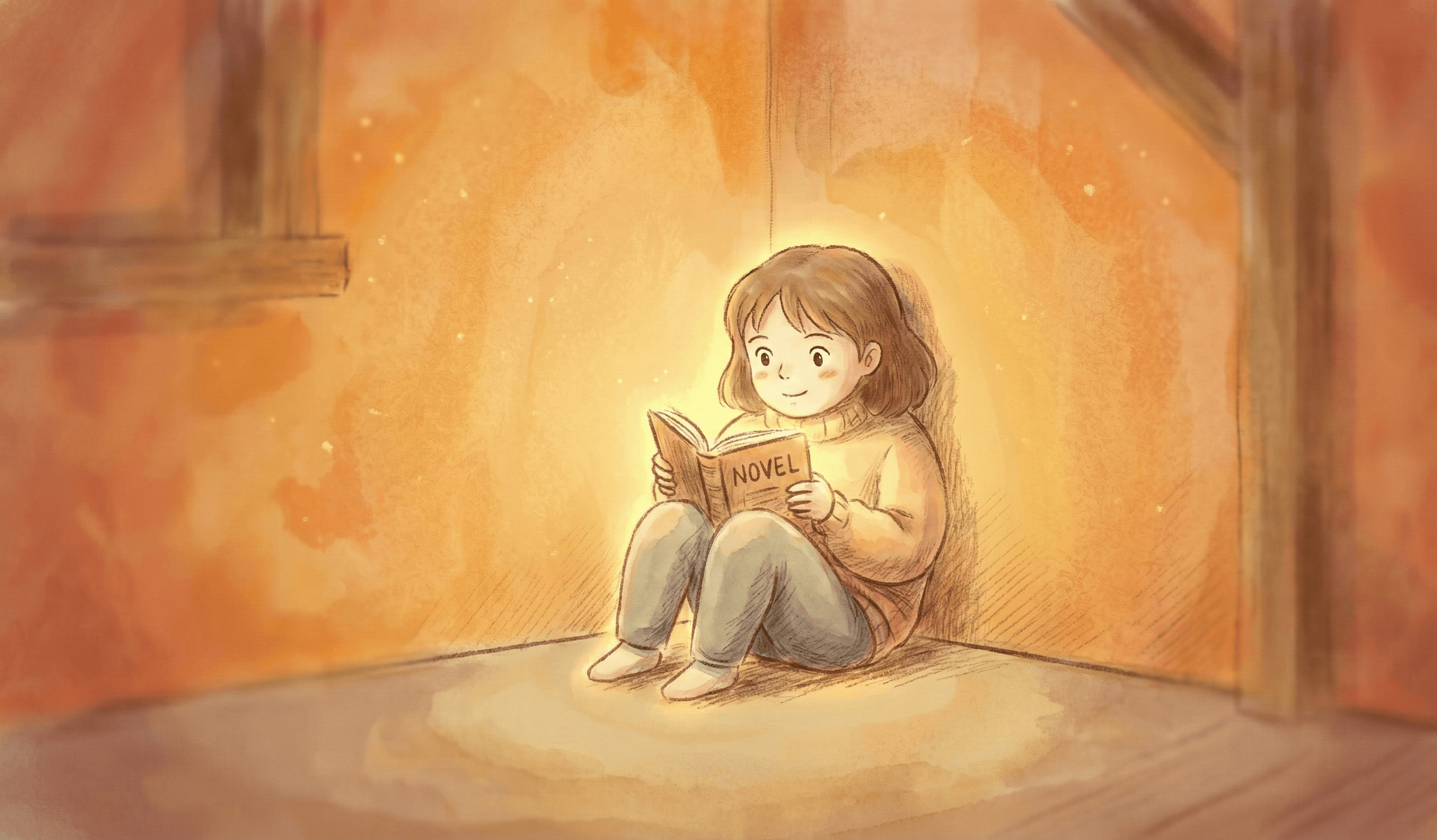 A cozy reading scene